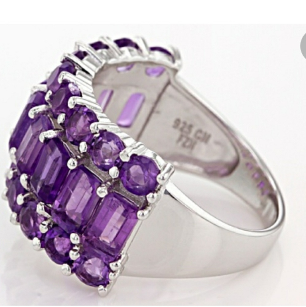 Ameythst  sterling silver ring
